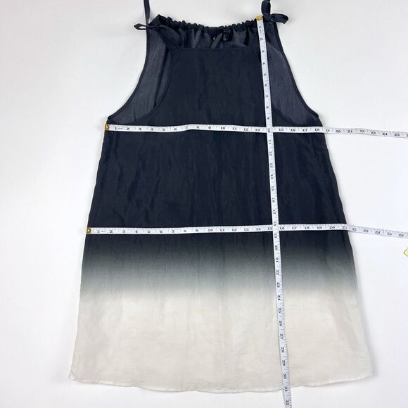 COS Women's Halter Neck Sleeveless Ombre Print Tunic Blouse Gray Size 4 - Picture 12 of 13